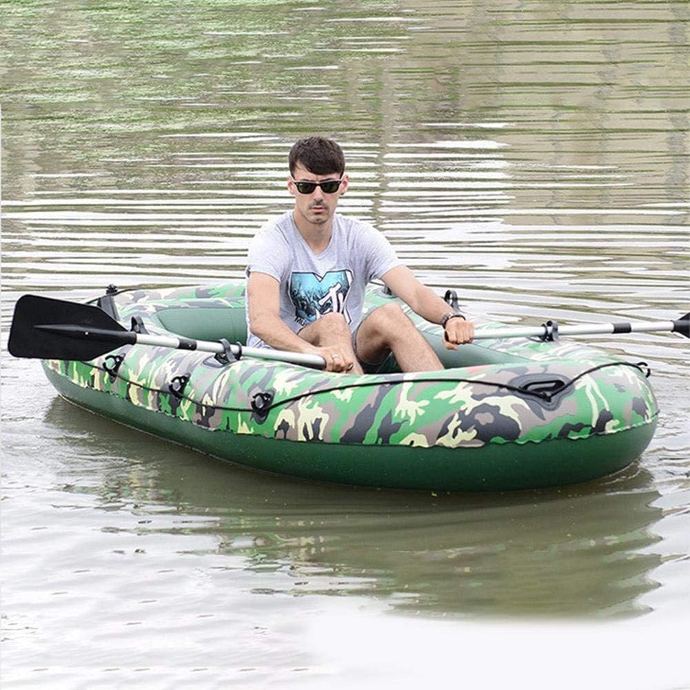 Canoa inflable para kayak, juego de barco inflable con bomba de aire de palas, kayak de PVC, canoa para deriva, 2 personas