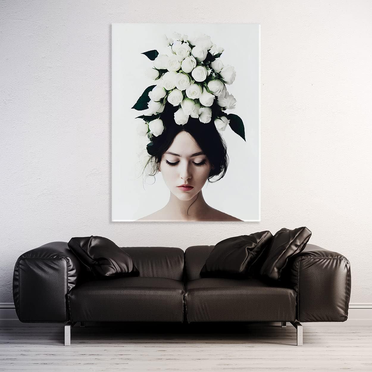 Sense Canvas Arte en lienzo con 12 flores de mujer, decoración del hogar, póster impreso, pintura grande, 30 x 40  0.75 pulgadas