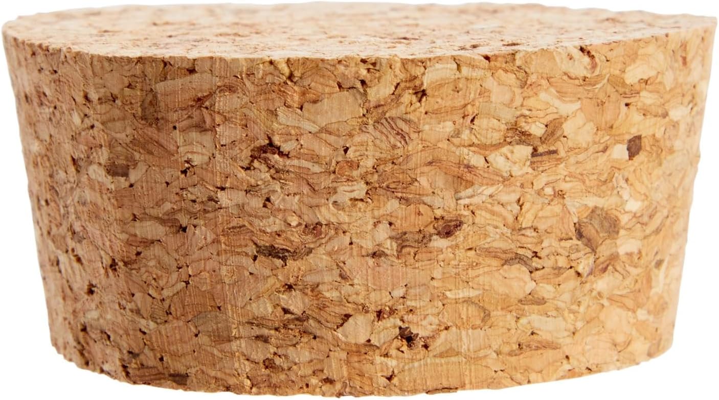 Juvale Paquete de 6 tapones de corcho cónicos de tamaño 28 para botellas, tarros, proyectos de arte de bricolaje, manualidades, tapones para