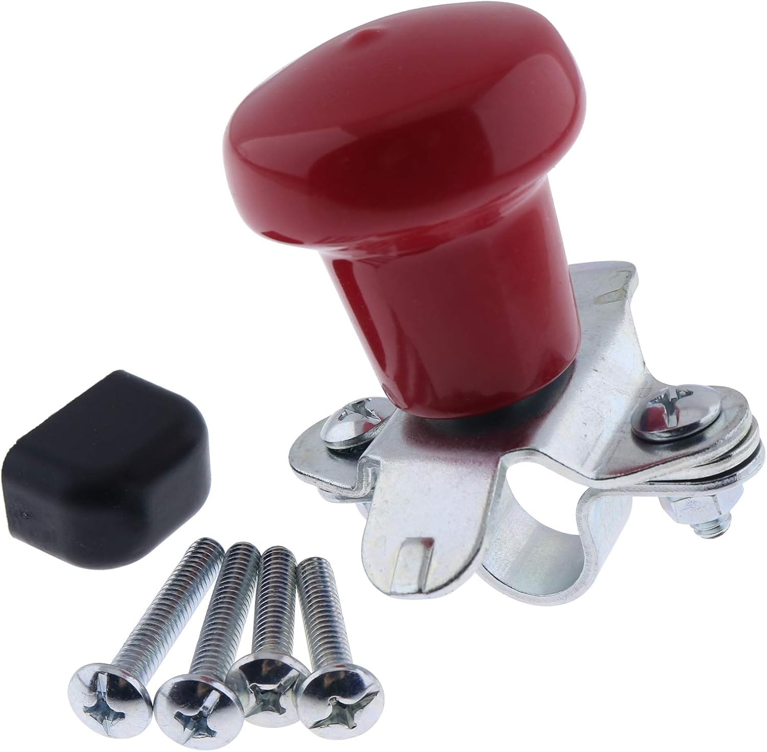 ZTUOAUMA Pomo giratorio para volante WSV122R con funda de goma, ajuste universal para John Deere, Ford Tractors, Woods Spinner y muchos más autos,