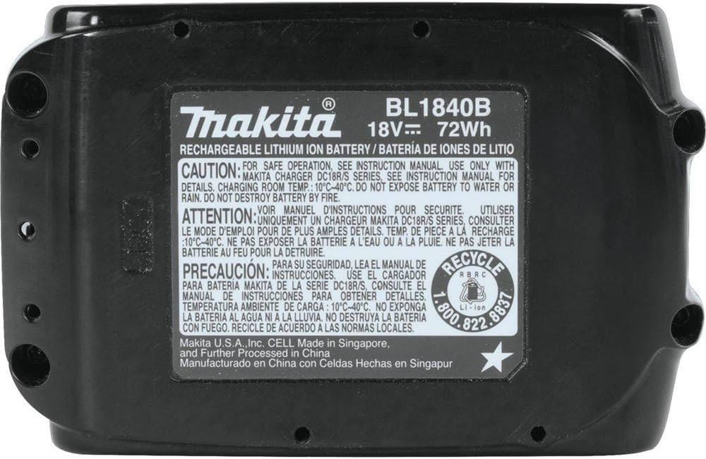 Makita XCU06SM1 – Kit de sierra de cadena de iones de litio sin escobillas de 10 pulgadas con mango superior (4.0Ah) con batería adicional BL1840B