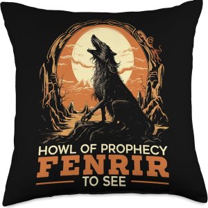 Fenrir Viking Scandinavian Pride Norsemen Odins Wolf – Almohada de 18 x 18 pulgadas, multicolor Fenrir Viking Scandinavian Pride Norsemen Odins Wolf – Almohada de 18 x 18 pulgadas, multicolor