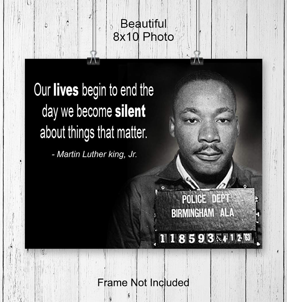 Martin Luther King Jr. Mugshot Wall Art Print – Ready to Frame Photo (8X10) – Home Decor – Makes a Great Gift for Bedrooms, Kitchens, Home Office
