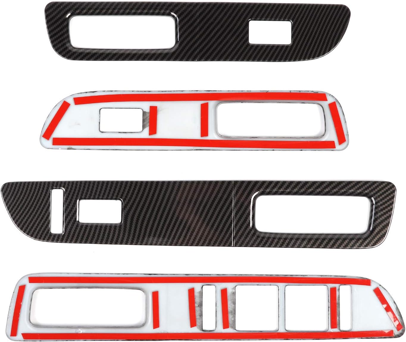 Interruptor de elevalunas de coche Decoración del panel del marco de la cubierta del marco para Ford F150 2009-2014 (fibra de carbono)