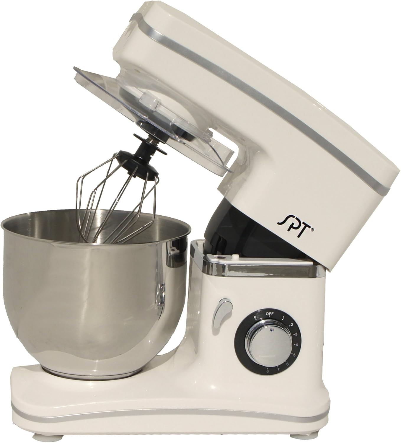 SPT MM-106WA Batidora de pie de 8 velocidades (blanco), talla única