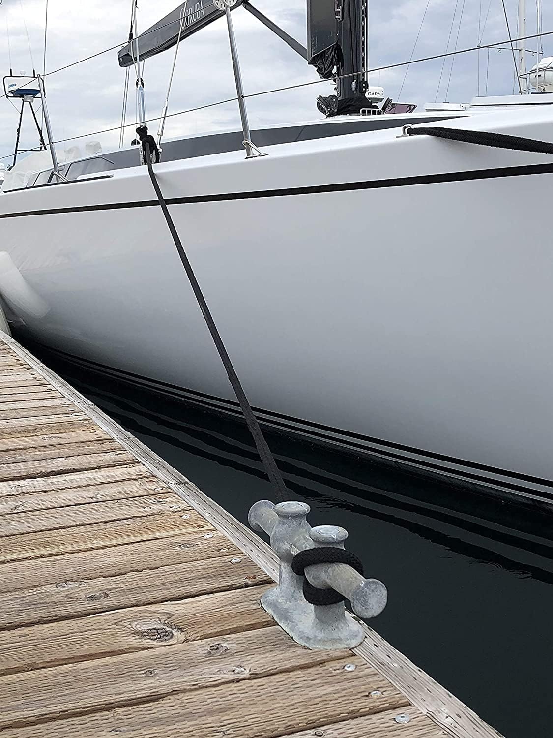 XIALUO Dock Lines – Paquete de 2 cuerdas de barco de 12 pulgadas x 15 pies de alta calidad, 32 hebras de nailon industrial para amarre de barcos,