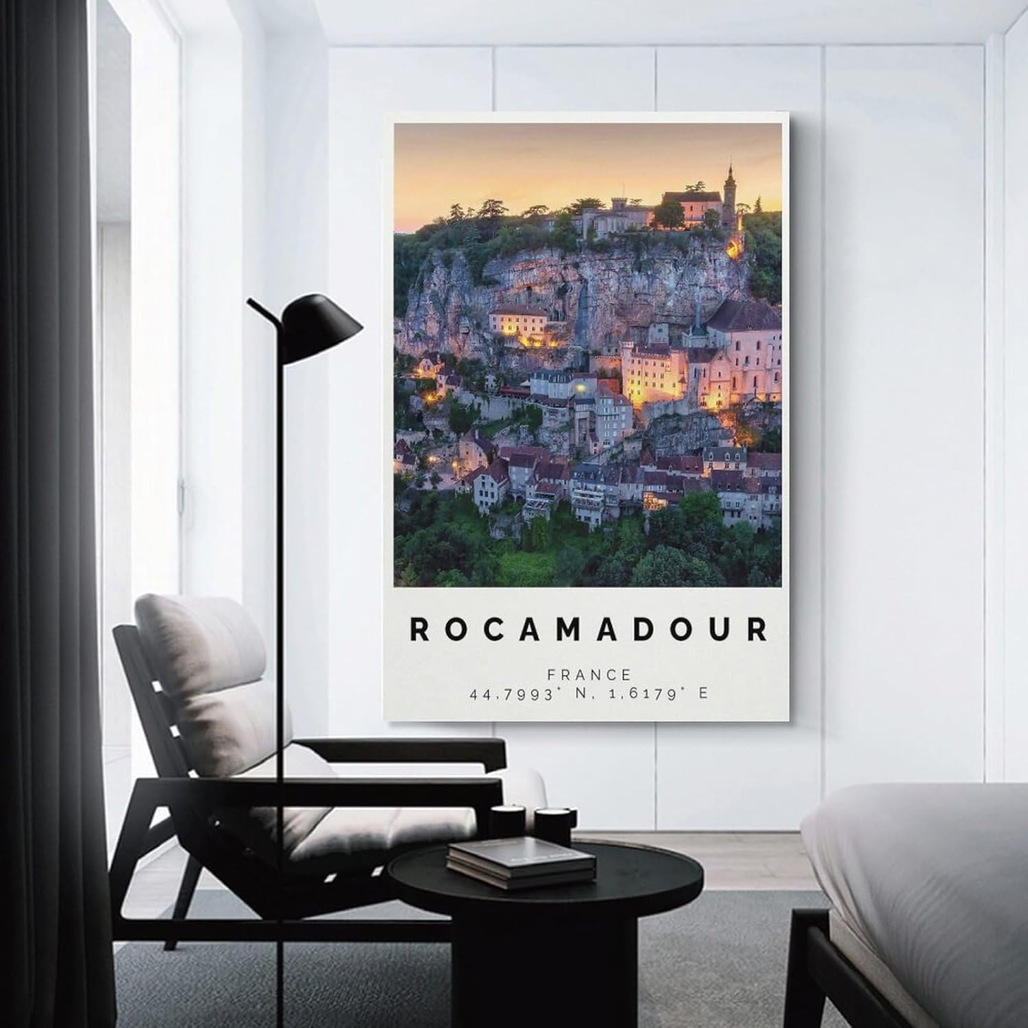 Rocamadour Poster Bunter Druck, Rocamadour Wandkunst, Rocamadour Foto Dekor, Okzitanien,Büro Wandkun Poster for Room Aesthetics Canvas Wall Art