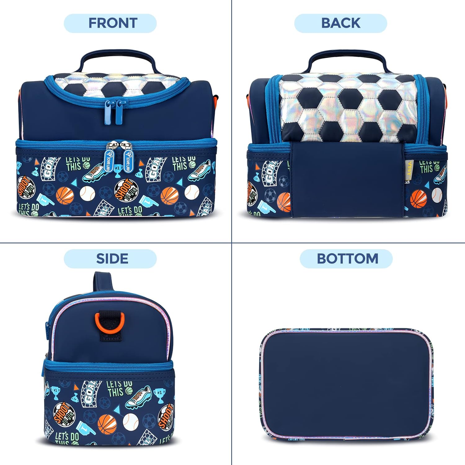 Bolsa de almuerzo para niños, lonchera aislada para niñas y niños, bolsa de almuerzo para niños y adolescentes, bolsas de viaje lindas para