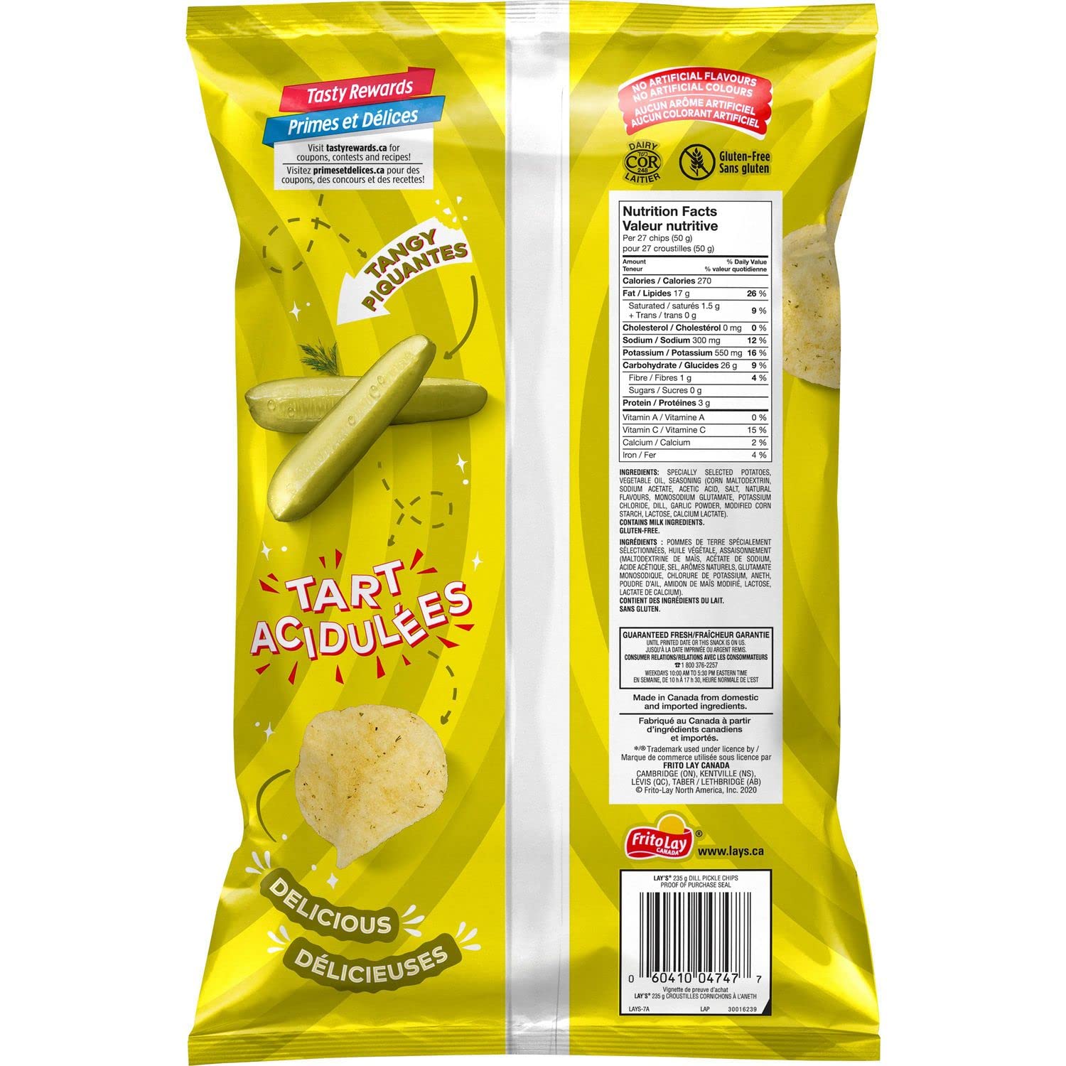 Lay’s – Papas fritas con sabor a pepinillos encurtidos, bolsa tamaño familiar