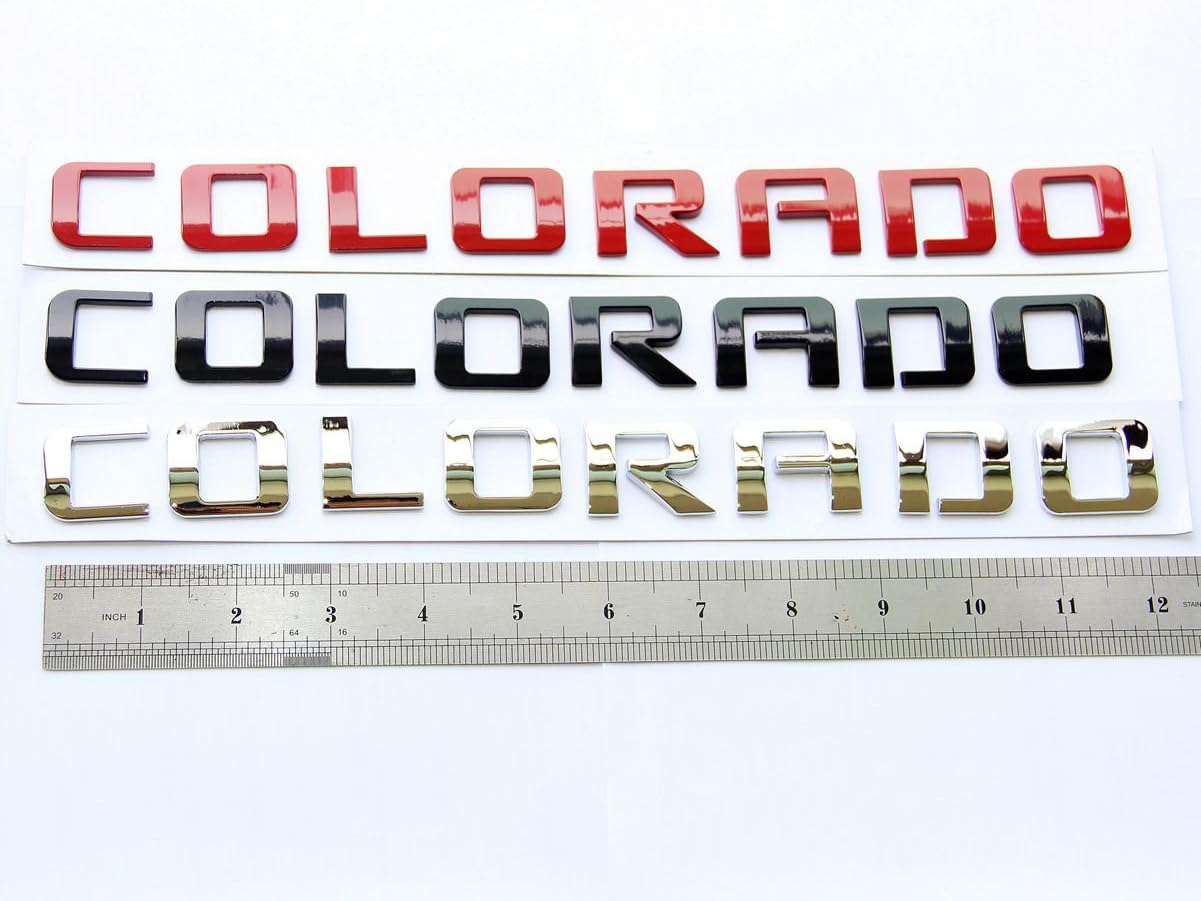 3X OEM Negro Colorado Placa de identificación Emblema Aleación Letra Insignia para Brillante