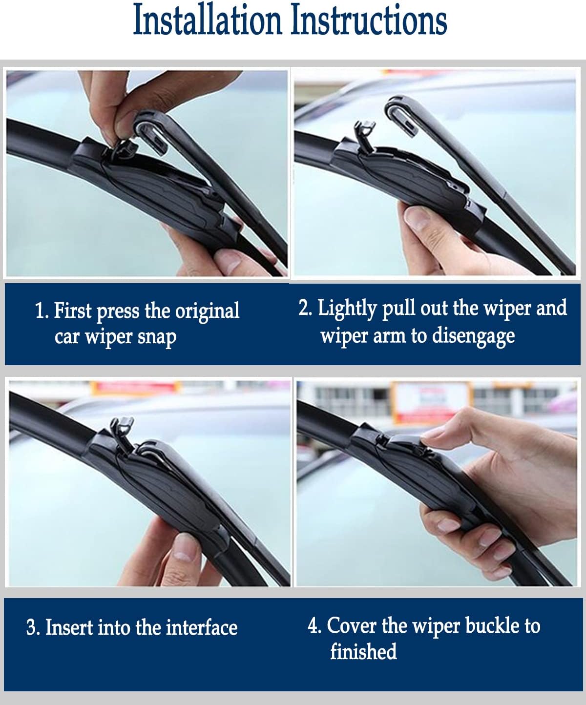 Juego de 3 limpiaparabrisas para Nissan Versa 2007-2011, repuesto de equipo original para limpiaparabrisas delantero y trasero, 26 pulgadas, 14