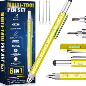 NADRQQE Regalos geniales para hombres y mujeres, bolígrafo multiherramienta 6 en 1 para él, padre, abuelo, esposo, novio, dispositivo único NADRQQE Regalos geniales para hombres y mujeres, bolígrafo multiherramienta 6 en 1 para él, padre, abuelo, esposo, novio, dispositivo único