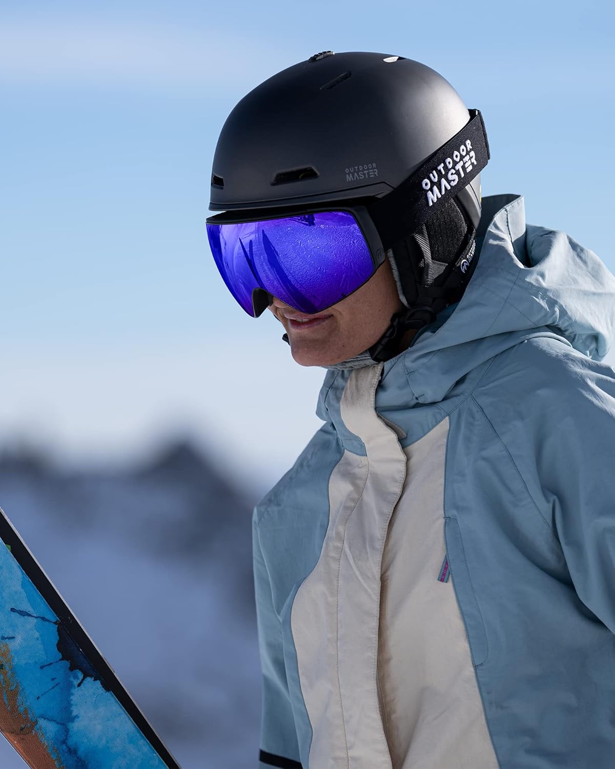 OutdoorMaster Gafas de esquí Horizon – Gafas de snowboard con lente magnética intercambiable, sin marco