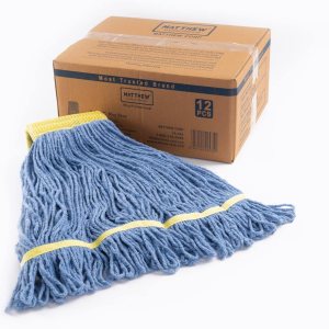 MATTHEW CLEANING PRODUCTS Paquete de 12 cabezales de fregona de algodón de grado comercial, repuesto de trapeador de cuerda resistente, diadema de 6 MATTHEW CLEANING PRODUCTS Paquete de 12 cabezales de fregona de algodón de grado comercial, repuesto de trapeador de cuerda resistente, diadema de 6