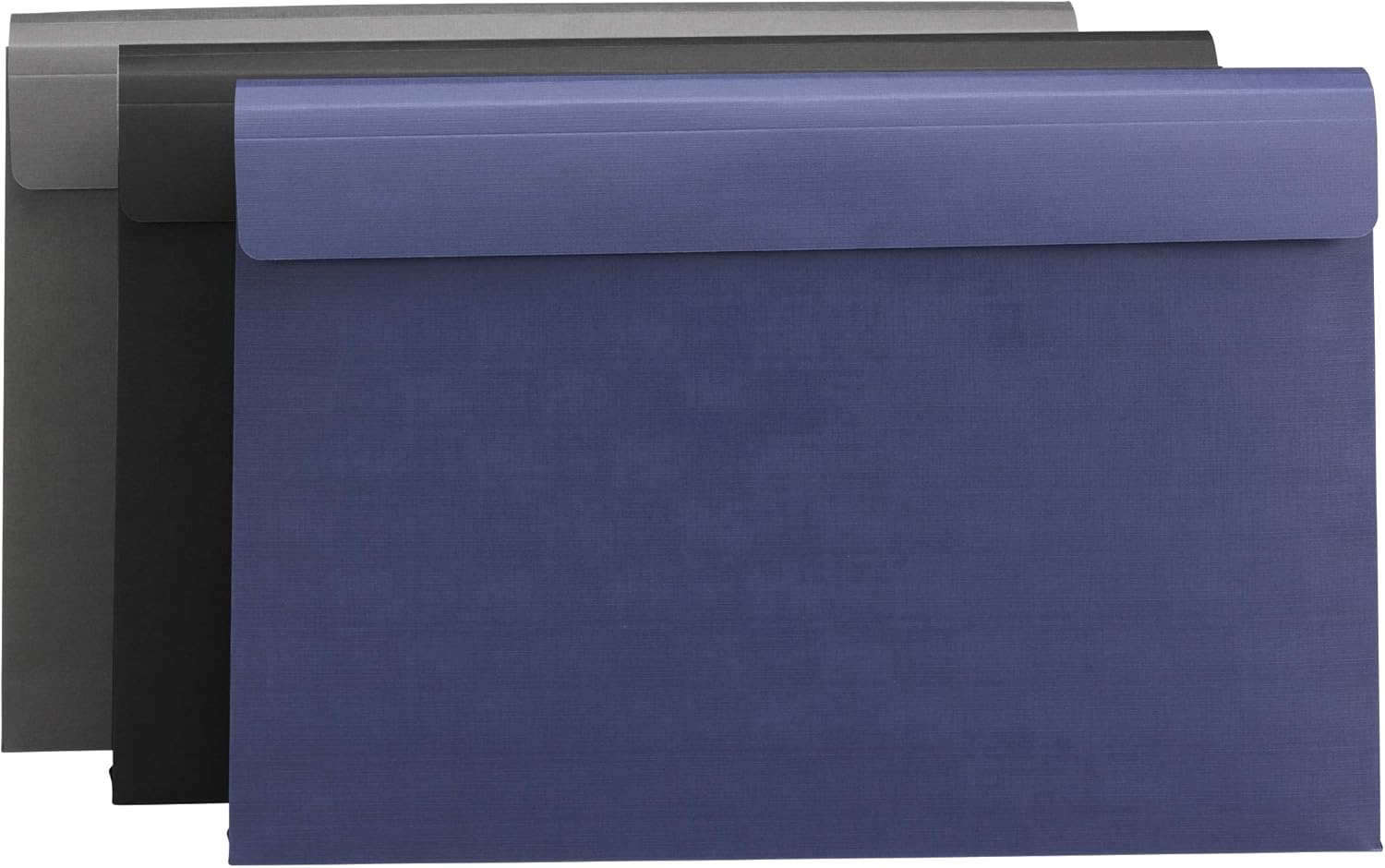 Smead Cartera de lino expandible, expansión de 2.0 in, cierre de velcro, tamaño tabloide, colores surtidos, 3 por paquete (71170))