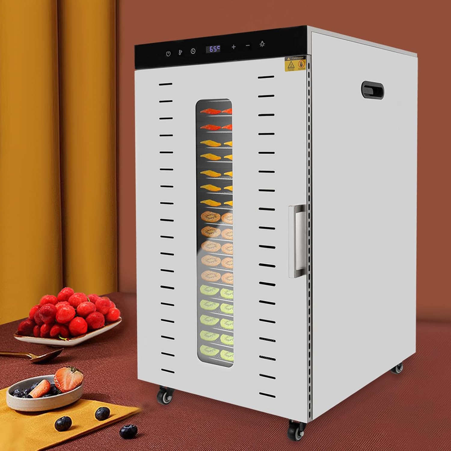 Máquina deshidratadora eléctrica de alimentos, 1700 vatios de alta calidad de carne de res de varios niveles, secadora de frutasverduras con