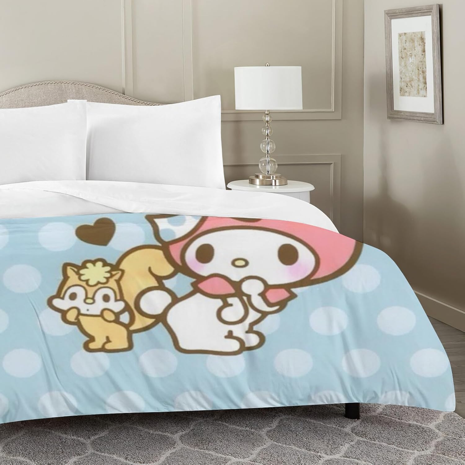 Juego de ropa de cama de dibujos animados tamaño individual, funda de edredón de 3 piezas, bonito juego de cama para niños y niñas con 1 funda de