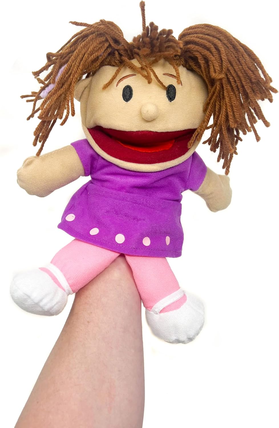 8 marionetas de mano para niños, juego de titiriteros multiculturalismo de felpa con bocas móviles, crea espectáculos de marionetas tontos que