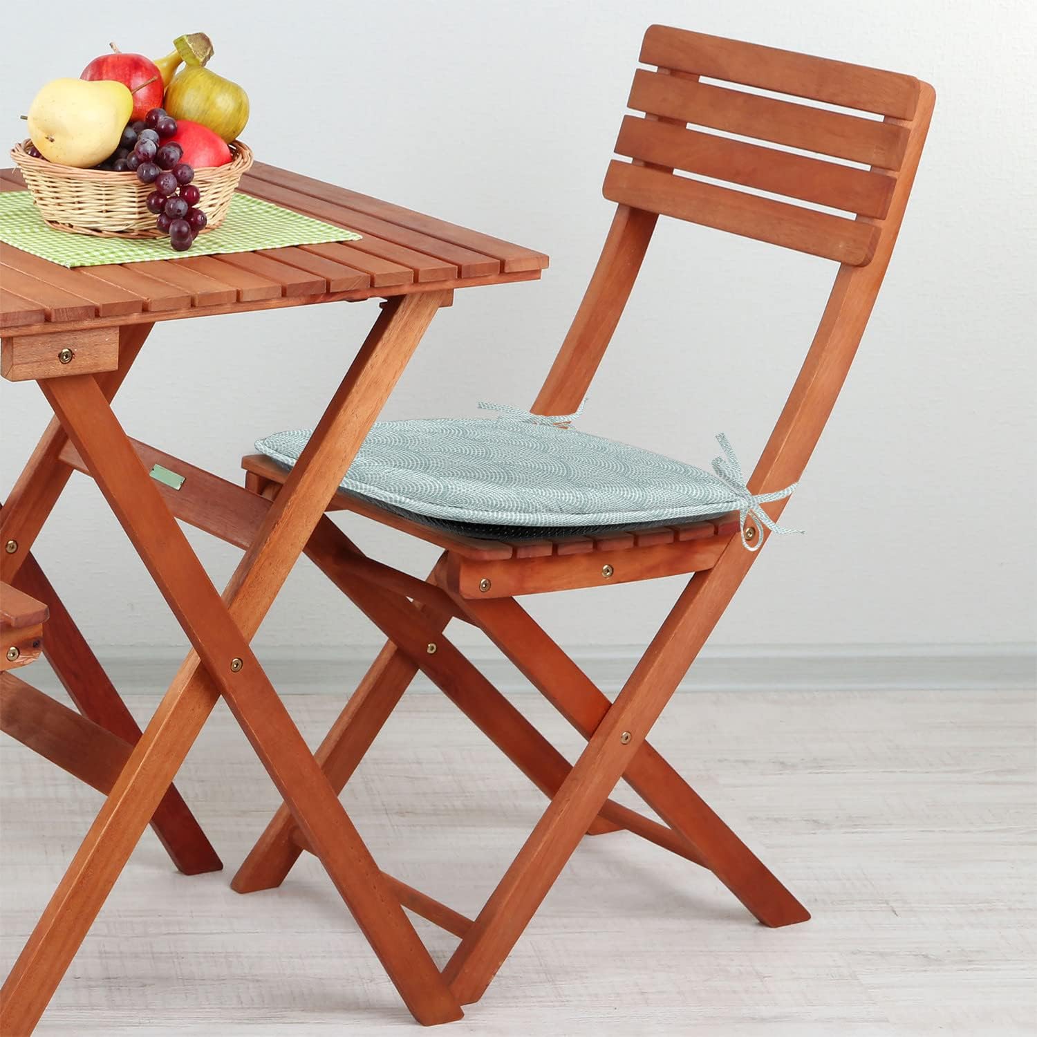 Ambesonne Juego de 6 cojines geométricos para asiento de silla, patrón de escamas de pez, semicírculos, puntos, arreglo geométrico, motivos