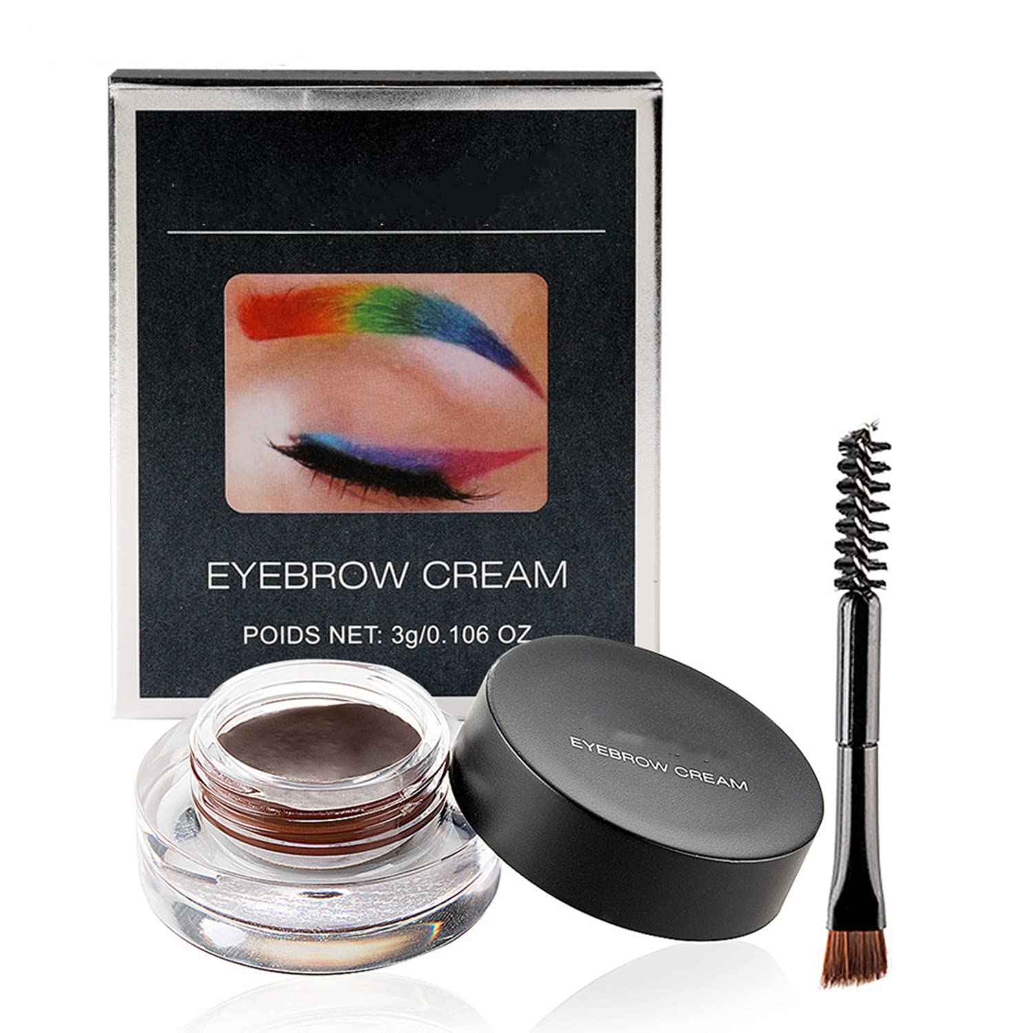 Crema de cejas de 12 colores, gel de pomada de cejas suave de larga duración, impermeable, delineador de ojos, maquillaje para cejas cosméticos con