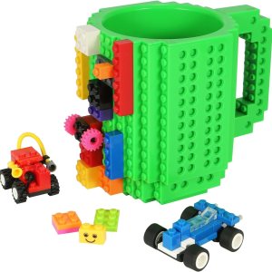 Build-on Brick Taza de café para construir con bloques, divertida, diseño de ladrillo, diseño creativo para niños, hombres, mujeres, Navidad, Build-on Brick Taza de café para construir con bloques, divertida, diseño de ladrillo, diseño creativo para niños, hombres, mujeres, Navidad,