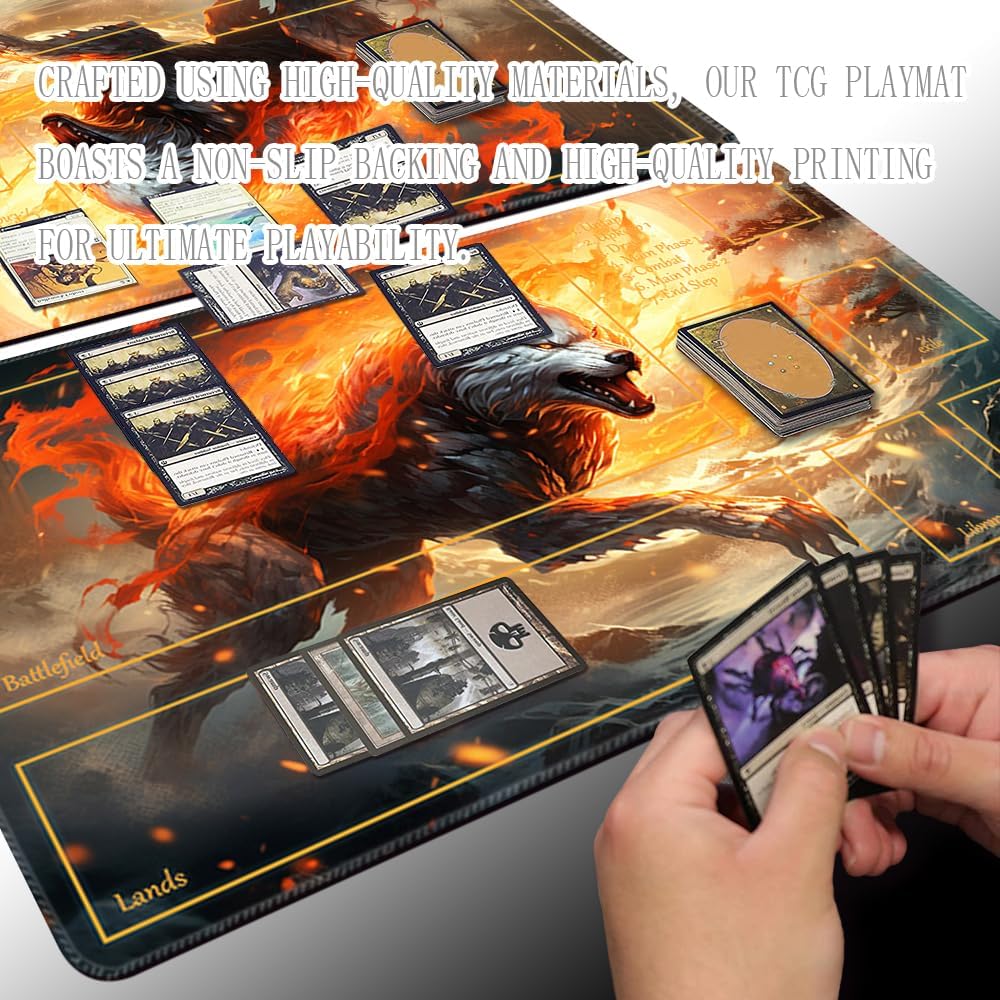TCGMAT MTG Playmat – Impresión antideslizante en la parte trasera, ideal para entusiastas de los juegos de cartas, tapete de juego TCG, purificar