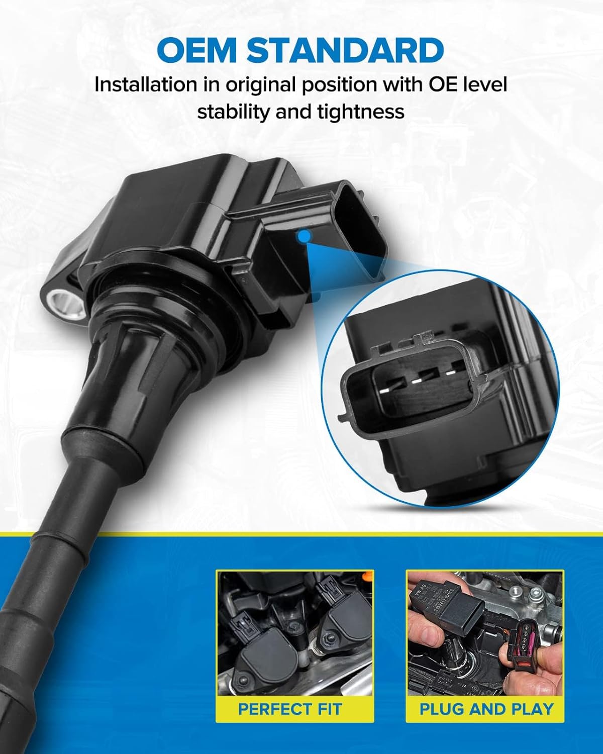 PHILTOP Paquetes de bobinas de encendido, compatibles con Murano Pathfinder Maxima QX60 Quest Altima G35 JX35 EX35 FX35 350Z G25 M35 Q50 M35h Q70