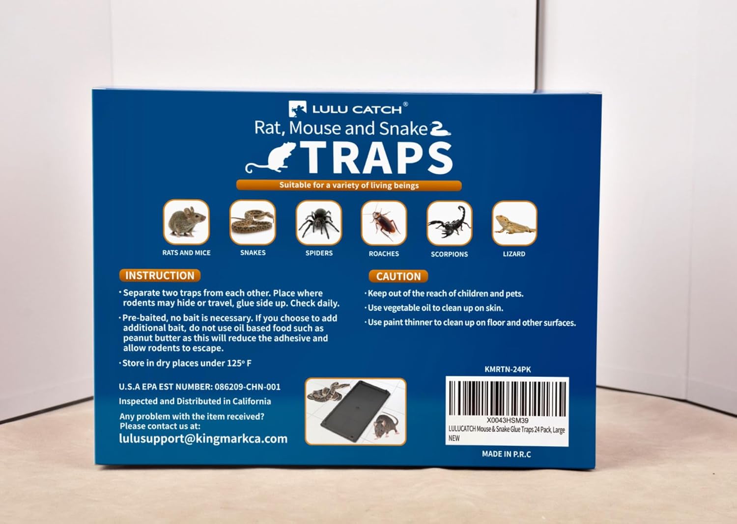 Trampa adhesiva para ratones, paquete de 24 trampas de pegamento grandes, precebadas, resistentes y no tóxicas, trampas para ratones en interiores
