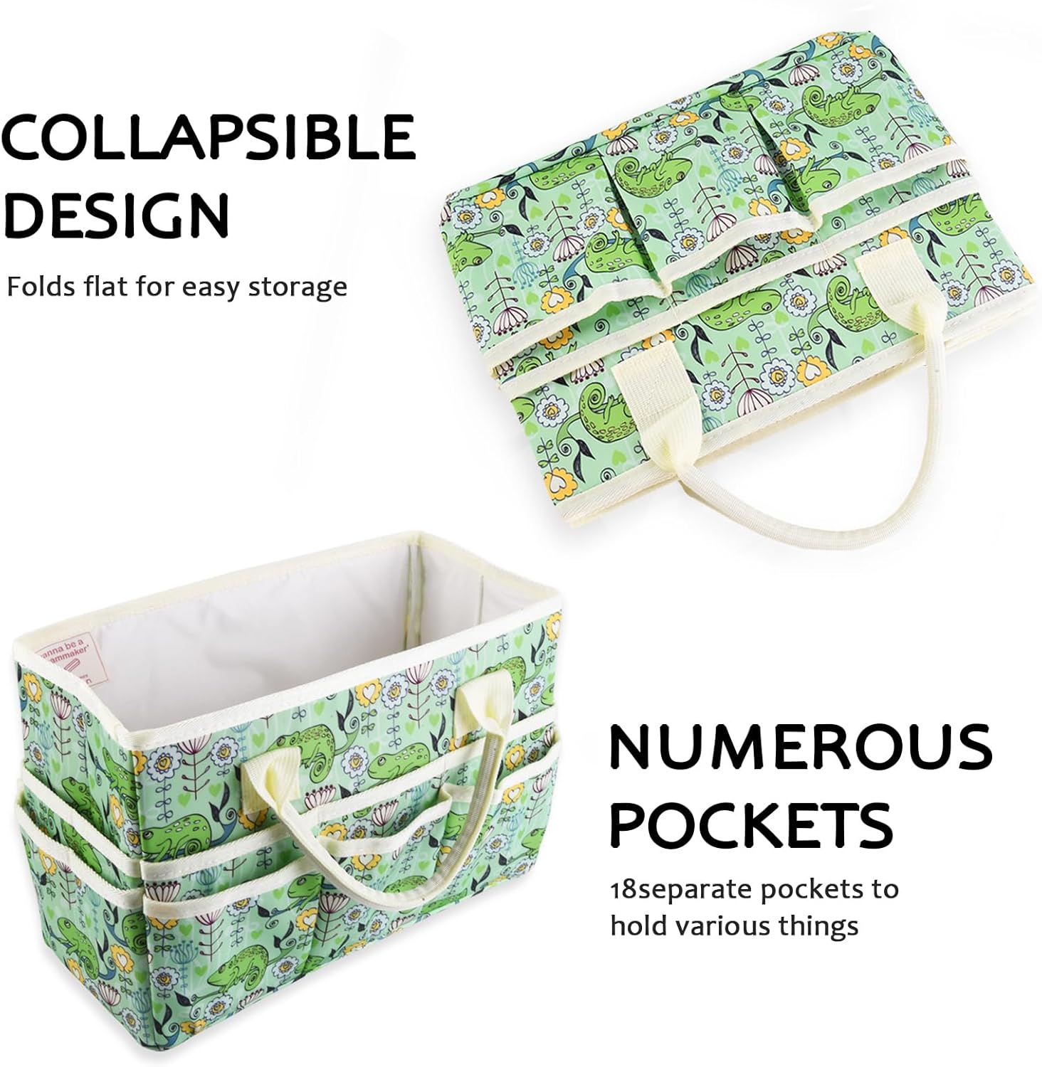 Bolsa organizadora de manualidades con múltiples bolsillos, organizador grande de almacenamiento de arte con asas para arte, manualidades, costura,