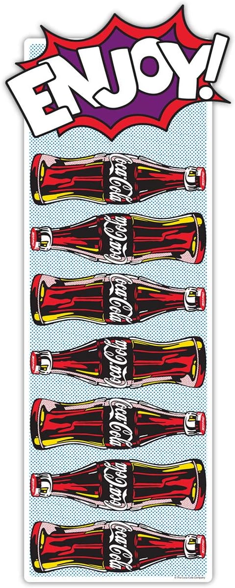 Calcomanías de Coca-Cola Bottles Stacked Enjoy Pop Art, Pelar y Pegar, Coca-Cola Coca-Cola, Restaurante, Decoración de Pared 14 x 36 pulgadas