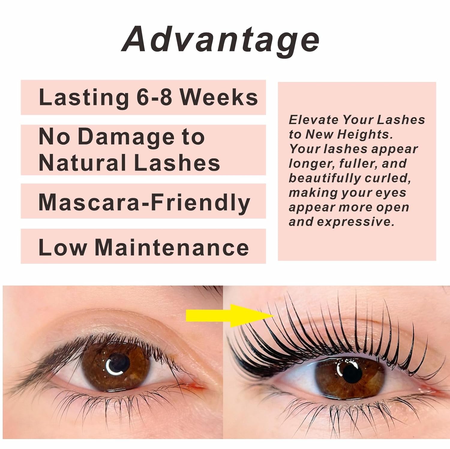 Kit de laminación de cejas 2 en 1, kit profesional de pestañas permanentes que duran 6-8 semanas, pestañas rizadas naturales y cejas esponjosas de