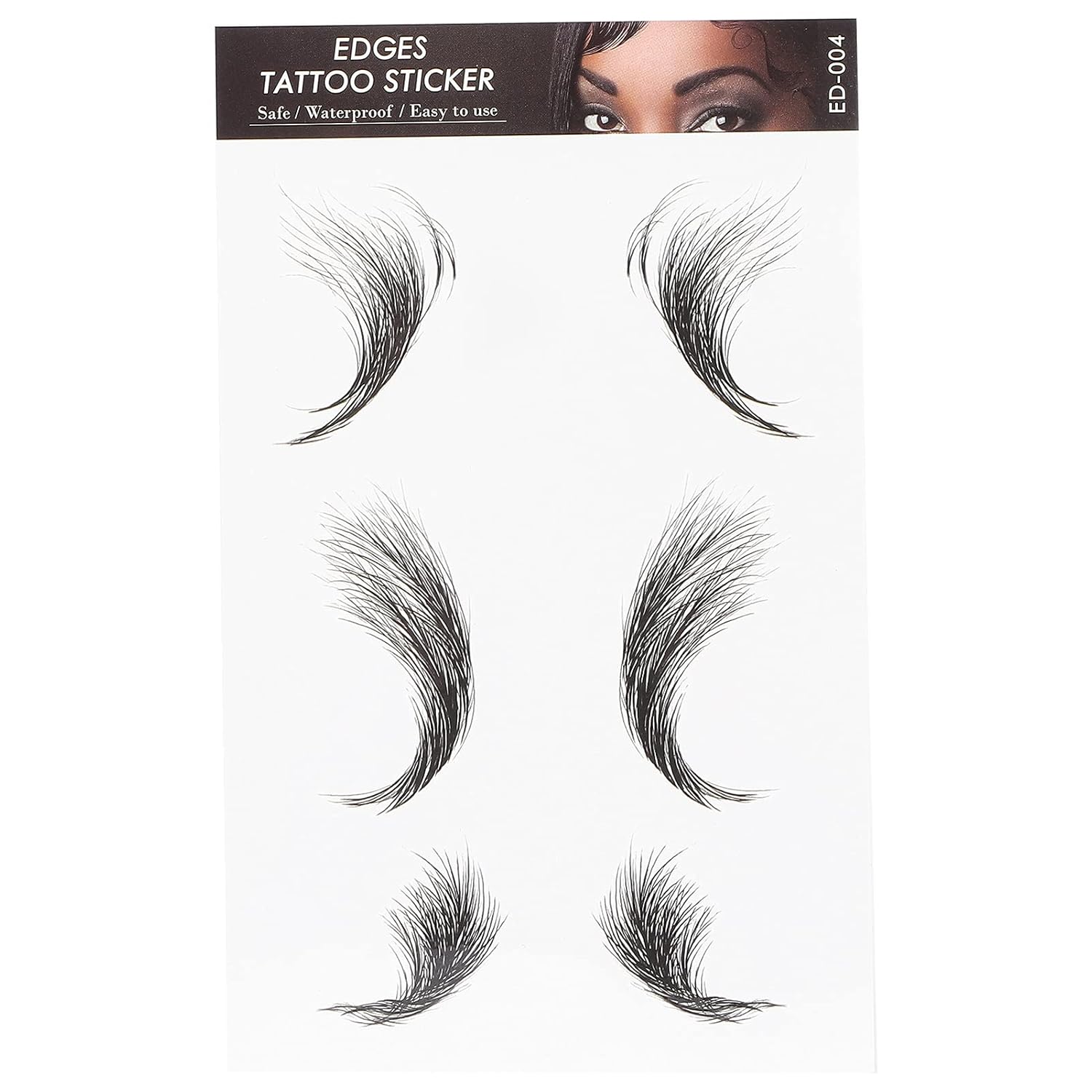 Adhesivo de tatuaje para el cabello, adhesivo temporal para el cabello, calcomanías de línea de cabello, peinados de mujer, tatuaje, tatuaje de