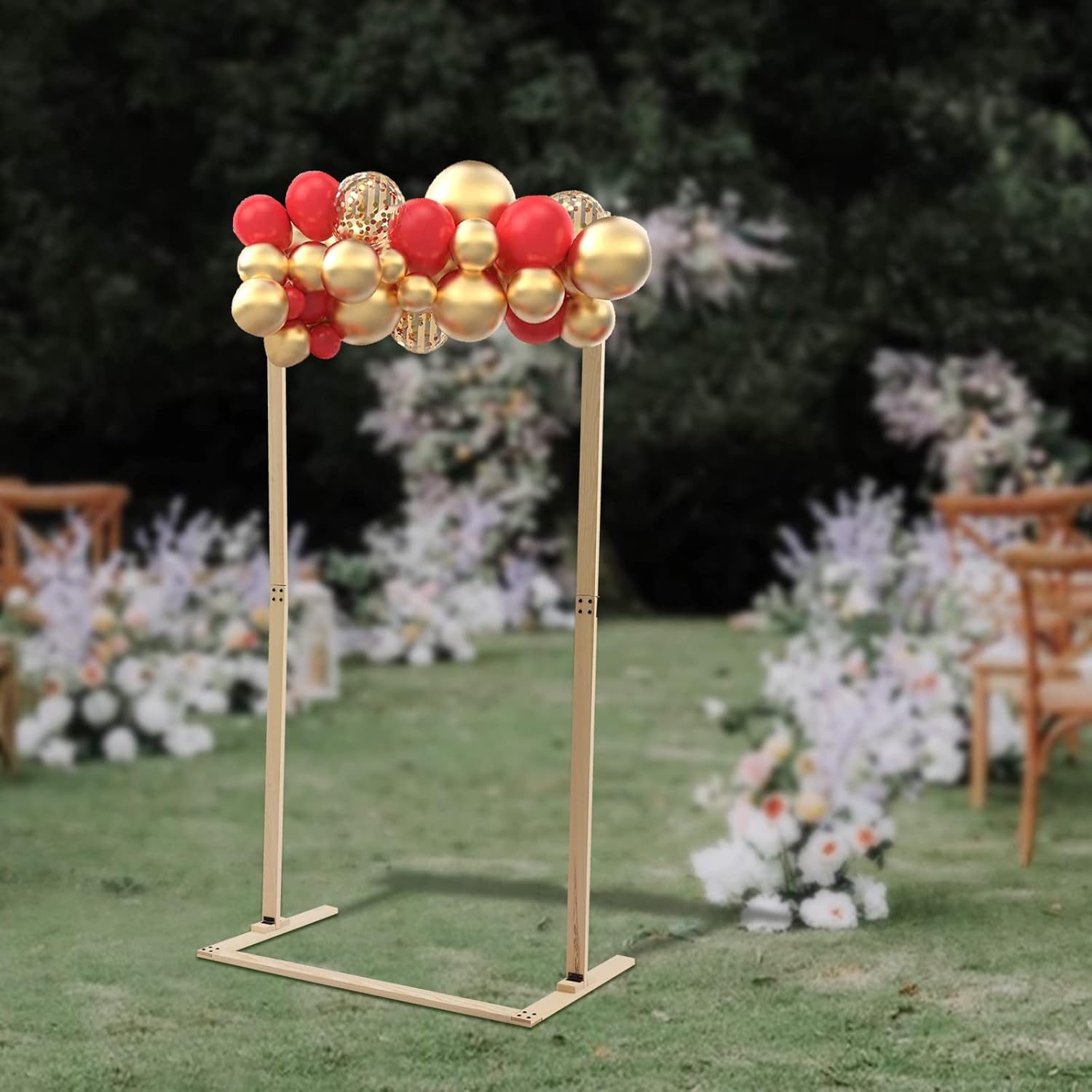 Arco de boda de madera, arcos de boda para ceremonia, marco de telón de fondo, arco de jardín de flores para boda, fiesta de cumpleaños, baby