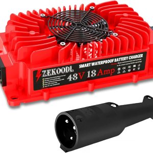 ZEKOODL Cargador de carrito de golf de 48 voltios para Club Car, cargador de batería de carritos de golf de 18 amperios con carga de goteo, ZEKOODL Cargador de carrito de golf de 48 voltios para Club Car, cargador de batería de carritos de golf de 18 amperios con carga de goteo,