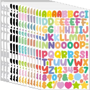 1350 unidades15 hojas de calcomanías del alfabeto, letras adhesivas de vinilo autoadhesivas, calcomanías del alfabeto de 0.5 pulgadas de la A a la 1350 unidades15 hojas de calcomanías del alfabeto, letras adhesivas de vinilo autoadhesivas, calcomanías del alfabeto de 0.5 pulgadas de la A a la