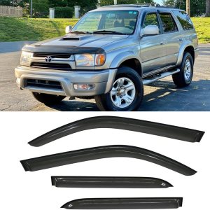 Wensdy 4 deflectores de viento para ventana lateral, protección contra la lluvia y el sol de montaje exterior, viseras de humo oscuro para Toyota Wensdy 4 deflectores de viento para ventana lateral, protección contra la lluvia y el sol de montaje exterior, viseras de humo oscuro para Toyota