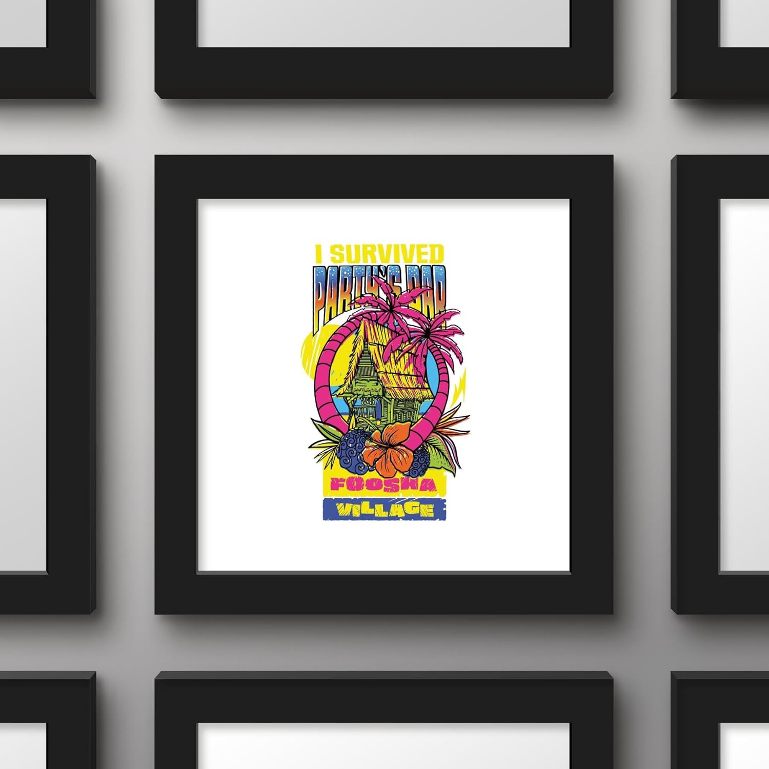 Trends International Gallery Pops Netflix One Piece – Póster de pared con texto en inglés “I Survived Party’s Bar Foosha Village, 12.00 x 12.00