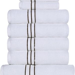 Superior Juego de toallas de algodón turco ultra afelpadas de 10 piezas, ideal para baño principal, baño de invitados, secado rápido, ducha, spa, Superior Juego de toallas de algodón turco ultra afelpadas de 10 piezas, ideal para baño principal, baño de invitados, secado rápido, ducha, spa,
