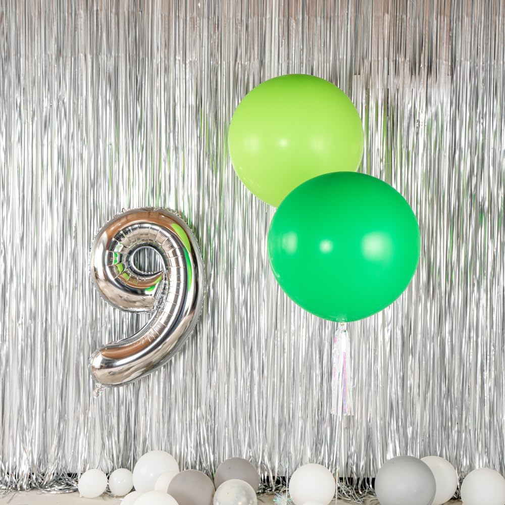 Balloonify – Globos gigantes de 36 pulgadas, 10 globos gruesos, látex fuerte, relleno de helio o aire, globos redondos gigantes verdes, decoraciones