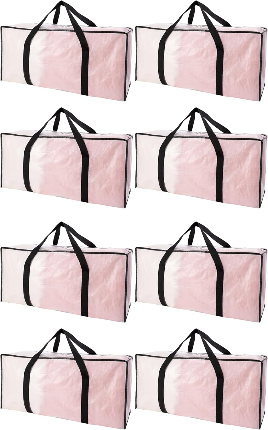 Bolsas de mudanza extra grandes con cremalleras y asas de transporte, bolsa de almacenamiento resistente para ahorrar espacio, almacenamiento en