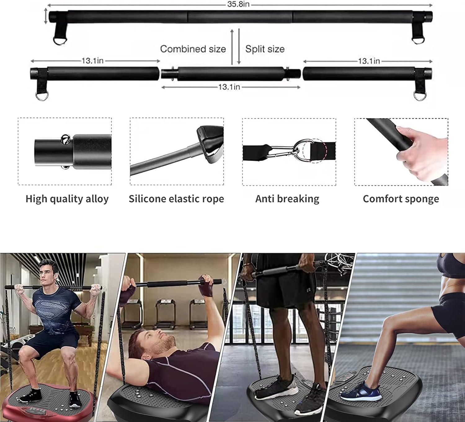 Máquina de ejercicios con placa de vibración, plataforma de vibración de entrenamiento de cuerpo entero, máquina de drenaje linfático para pérdida