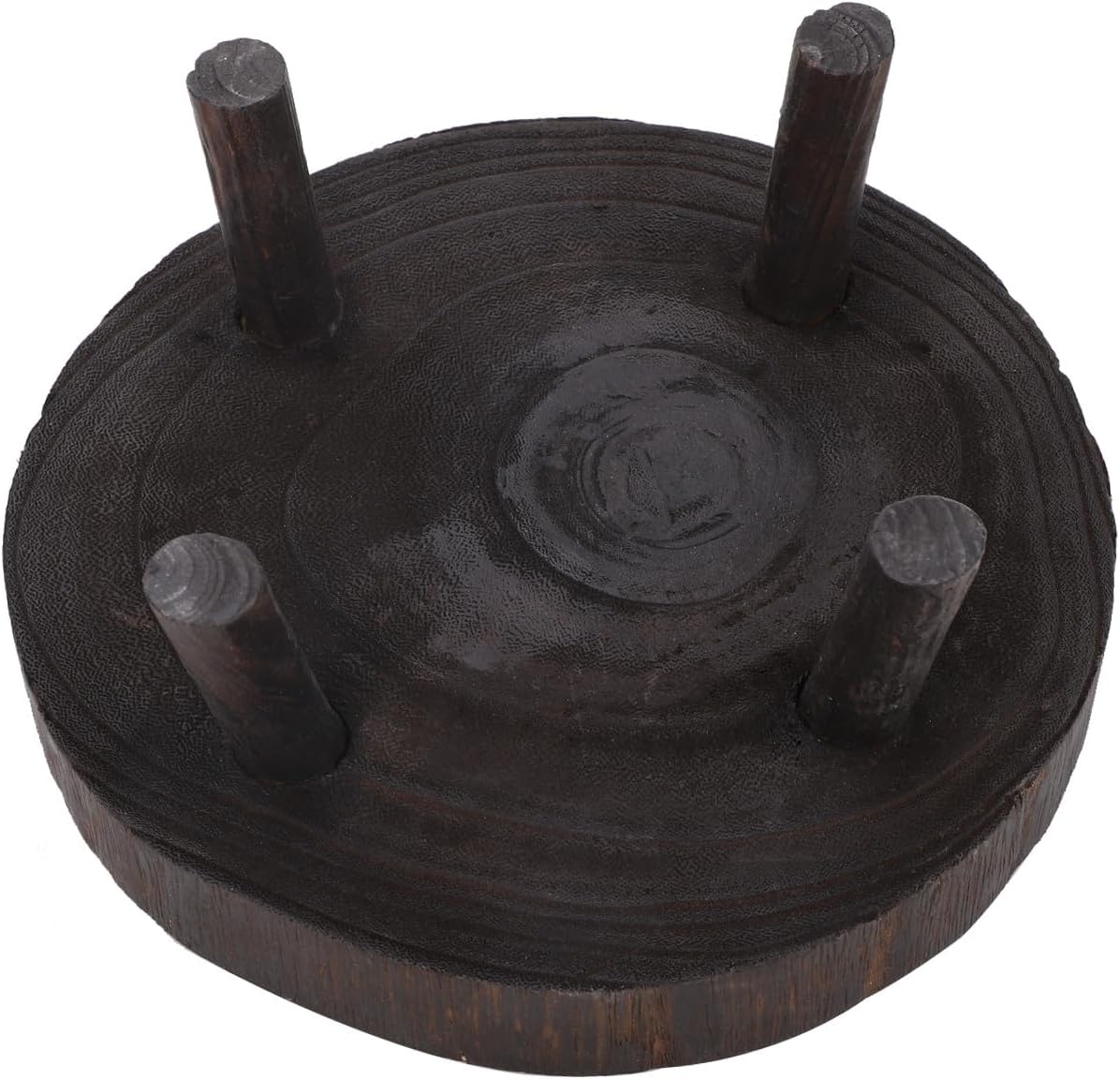 Taburete de madera para plantas, soporte bajo para plantas, soporte redondo para macetas elevadoras, soportes para múltiples plantas, soporte
