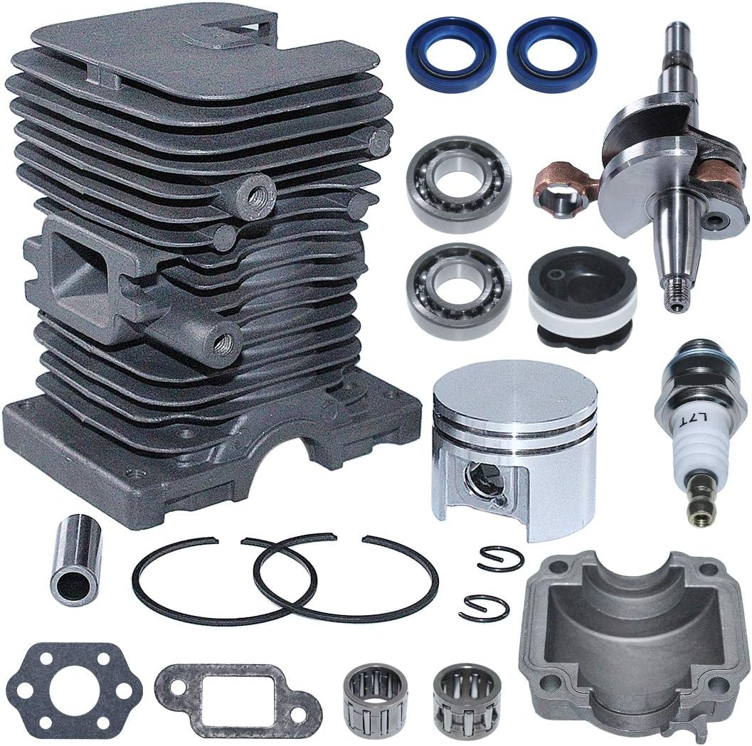 38MM para motosierra Stihl MS170 MS180 018 017 Cilindro del motor Cigüeñal Pistón, Cilindro, Pistón, Pin, Anillos, Circlip, Cojinete de aguja, Sello