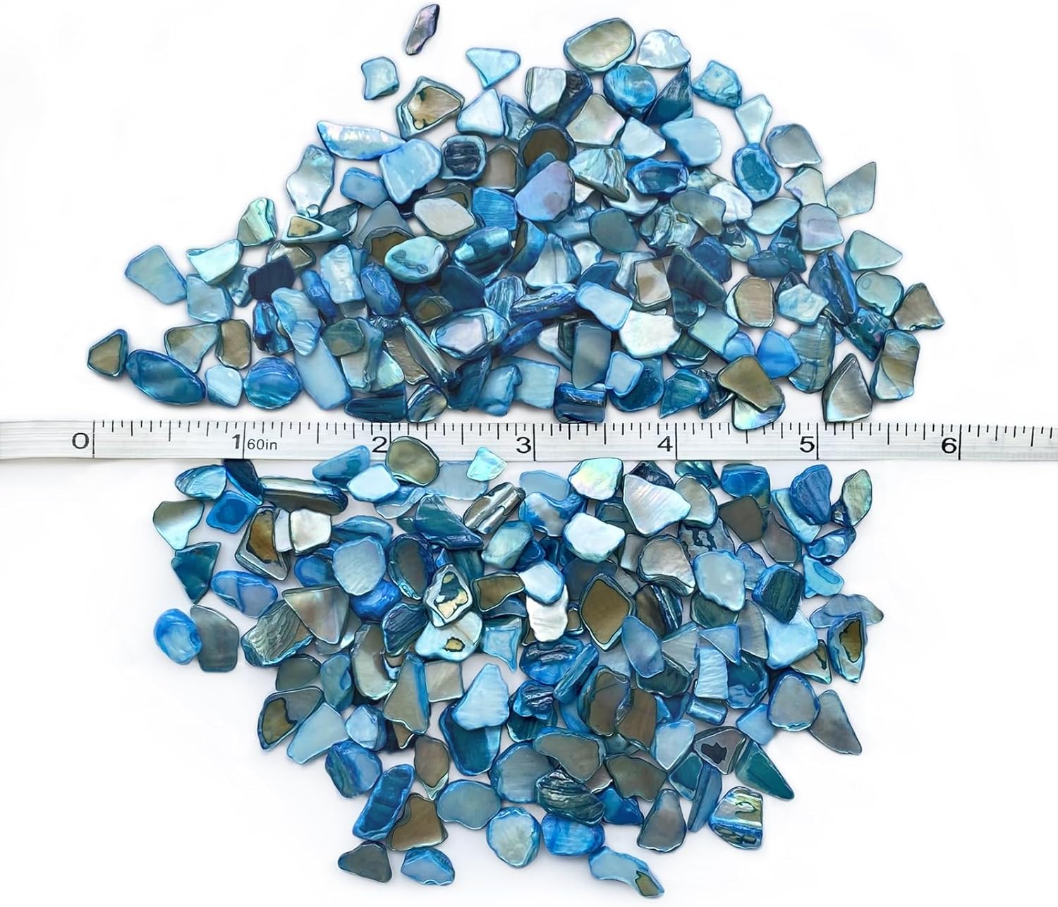 Chips de conchas trituradas naturales para manualidades, 4 libras de conchas de nácar azul claro, piezas para bricolaje, decoración del hogar (azul