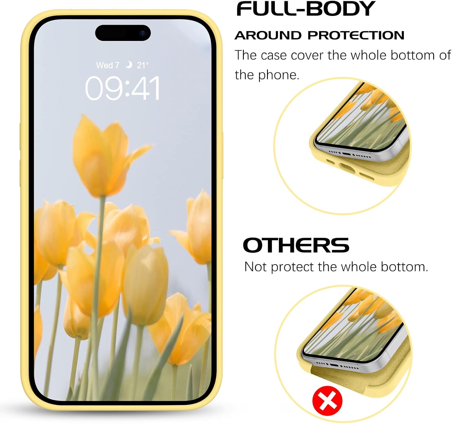 DOMAVER Funda para iPhone 14 Pro, silicona líquida, gel suave, forro de microfibra, funda de cojín a prueba de golpes, funda protectora para iPhone
