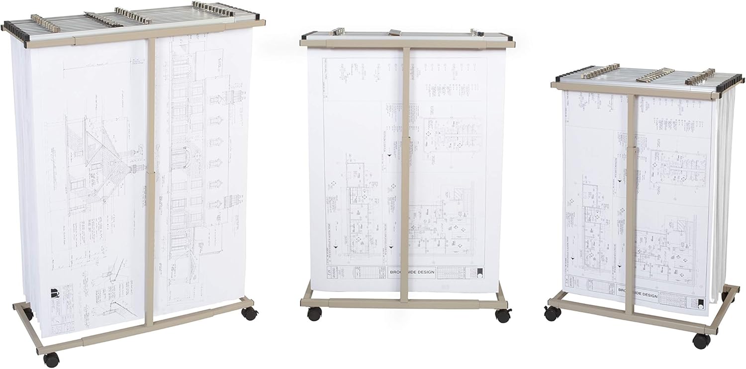 Estante Brookside Design para guardar dibujos técnicos, Beige