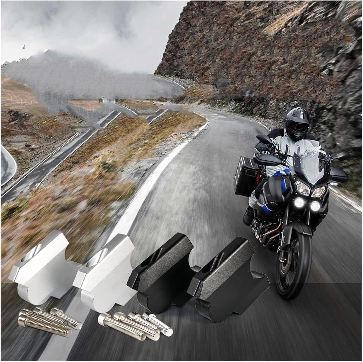 Abrazadera de manillar para Yamaha para XT1200Z para Super para TENERE 1200 2010-2013 elevadores de manillar de motocicleta Montaje de abrazadera de