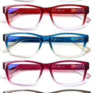 JOSCHOO Paquete de 5 lentes de lectura con bloqueo de luz azul, antifatiga ocular, lentes de lectura para computadora para mujeres y hombres JOSCHOO Paquete de 5 lentes de lectura con bloqueo de luz azul, antifatiga ocular, lentes de lectura para computadora para mujeres y hombres