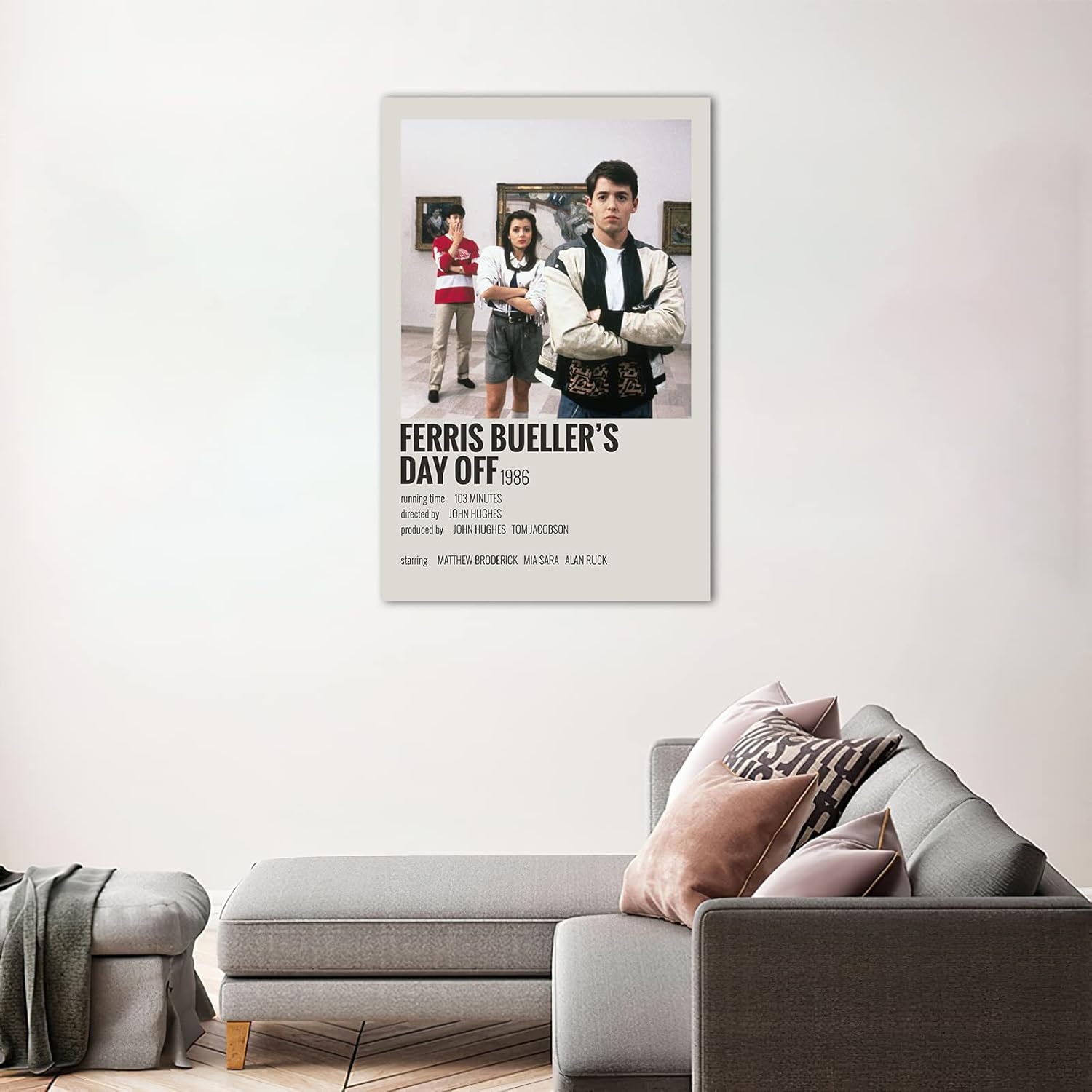 WXHYZZ – Póster de película con diseño de día libre de Ferris Bueller, cuadros artísticos de pared para decoración moderna de habitación,
