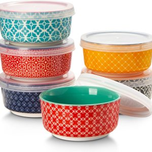 DOWAN Tazones de inmersión con tapas, tazas de cerámica para salsa de condimentos, cuencos de salsa de inmersión de 4.7 onzas para embutidos, DOWAN Tazones de inmersión con tapas, tazas de cerámica para salsa de condimentos, cuencos de salsa de inmersión de 4.7 onzas para embutidos,